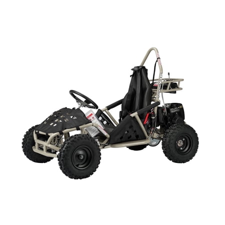 SYX MOTO GK-49A 50cc 4 Stroke Gas Powered Kids Ride on 1-Seater Go Kart, Cement Grey