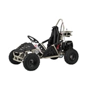 SYX MOTO GK-49A 50cc 4 Stroke Gas Powered Kids Ride on 1-Seater Go Kart, Cement Grey