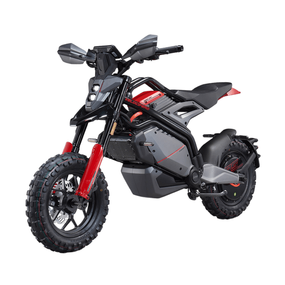 SYX MOTO JUMP 6000W 72V Electric Dirt Bike, 56 MPH Top Speed, Removable Battery, Italian Design Factory Clearance, Off Road Tires, Street Legal, Black