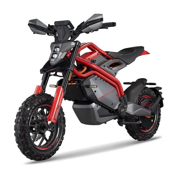 SYX MOTO JUMP 6000W 72V Electric Dirt Bike, 56 MPH Top Speed, Removable Battery, Italian Design Factory Clearance, Red, Off Road