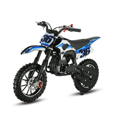 SYX MOTO MK 40cc 4 Stroke Mini Dirt Bike, Pull Start Automatic Transmission Pit Bike for Kids, Blue