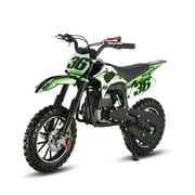 SYX MOTO MK 40cc 4 Stroke Mini Dirt Bike, Pull Start Automatic Transmission Pit Bike for Kids, Green