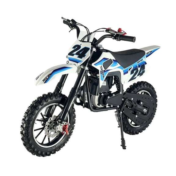 SYX MOTO MK 40cc 4-Stroke Gas Powered Mini Dirt Bike for Kids & Youth, Fully Automatic Entry-Level Off-Road Pit Bike with Speed Governor, Pull Start, Blue
