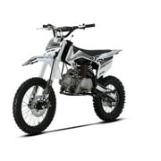 SYX MOTO K1 125cc Dirt Bike for Teens & Adults, 50 MPH, 123 Mi Range, 4-Speed Manual, Kick/Electric Start, Black