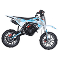thumbnail image 1 of SYX MOTO VK 58cc 4-Stroke Gas Powered Mini Dirt Bike for Kids, Fully Automatic Youth Off-Road Motorcycle with Speed Governor, Pull Start, Blue/White, 1 of 14