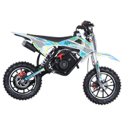 SYX MOTO VK 58cc 4 Stroke Real Motorcycle Engine Gas Powered Kids Dirt Bike, Pull Start, Blue/White