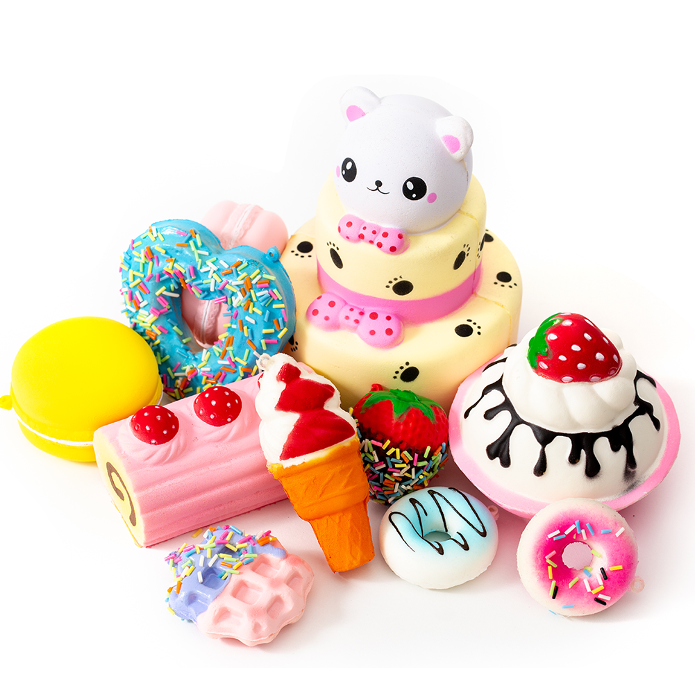 4 Pièces Squishy Kawaii Squishies Jouet, DJLLA Squishy Kawaii Anti