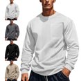 thumbnail image 1 of SYwaren Crewneck Sweatshirt Men's Pullover Color Block Two-Tone Long Sleeve Casual Round Neck, 1 of 8