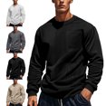 thumbnail image 1 of SYwaren Men's Crewneck Pullover Sweatshirt Color Block Long Sleeve Casual Round Neck, 1 of 8