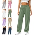 thumbnail image 1 of SYwaren Women's Casual Sweatpants Athletic Drawstring Elastic Waist Solid Color Active Workout Running Lounge Jogger Pants with Pockets, 1 of 7