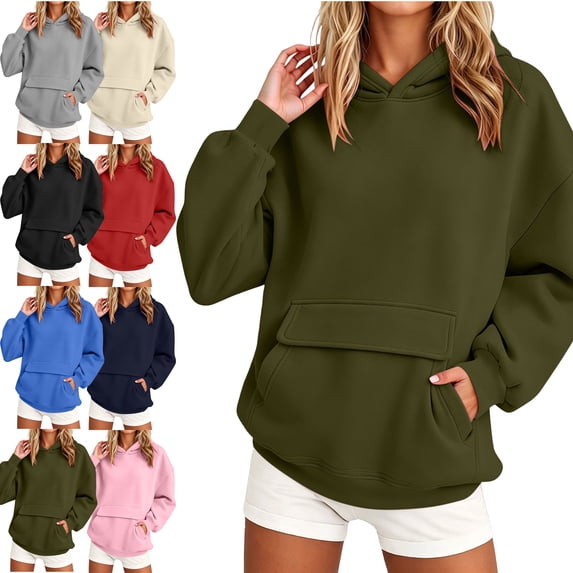 SYwaren Women's Oversized Hoodie Pullover Casual Long Sleeve Sweatshirt Tops