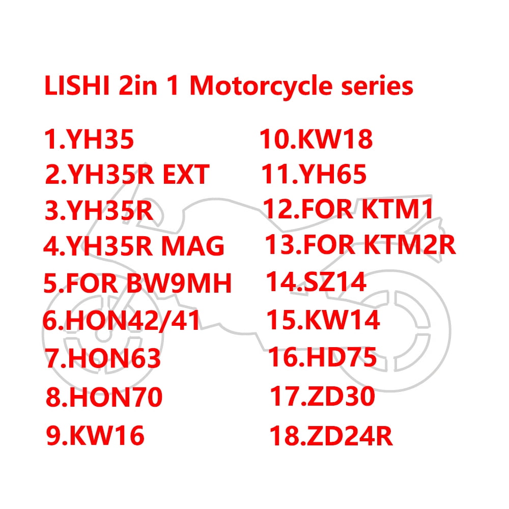 その他 Casino Lk-115 Original Lishi KW16 KA14 Pick & Decoder for Kawasaki