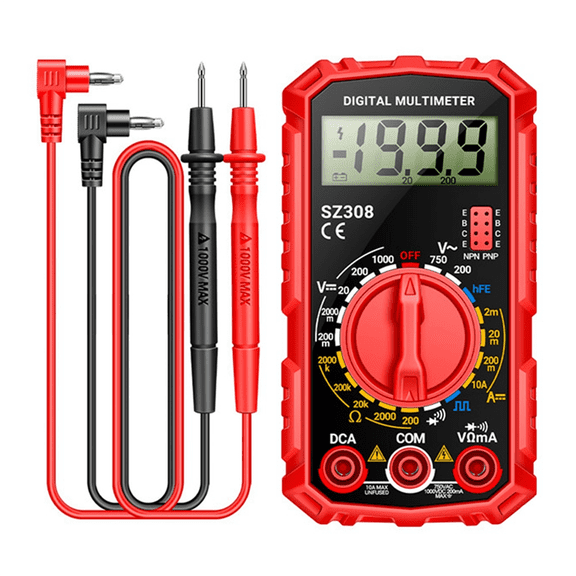 SZ308 Digital Multimeter Voltage Resistance Meter Current Electrician LCD Backlight Ohm ywm58