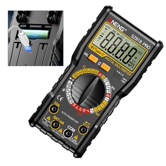 SZ818 PRO Digital Multimeter,For AC DC Voltage Current NCV Detection, Electrical Tester With Clear Display,For Home And Workshop Use