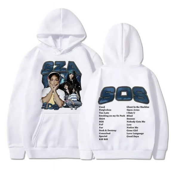 SZA Hooded Long Sleeve Sweatshirt SOS Women Men Streetwear Casual Hooded Clothes