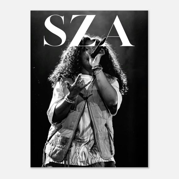 SZA Live Performance Art Poster, Neo Soul Singer Aesthetic Decor, Size 24x36 Unframed Poster
