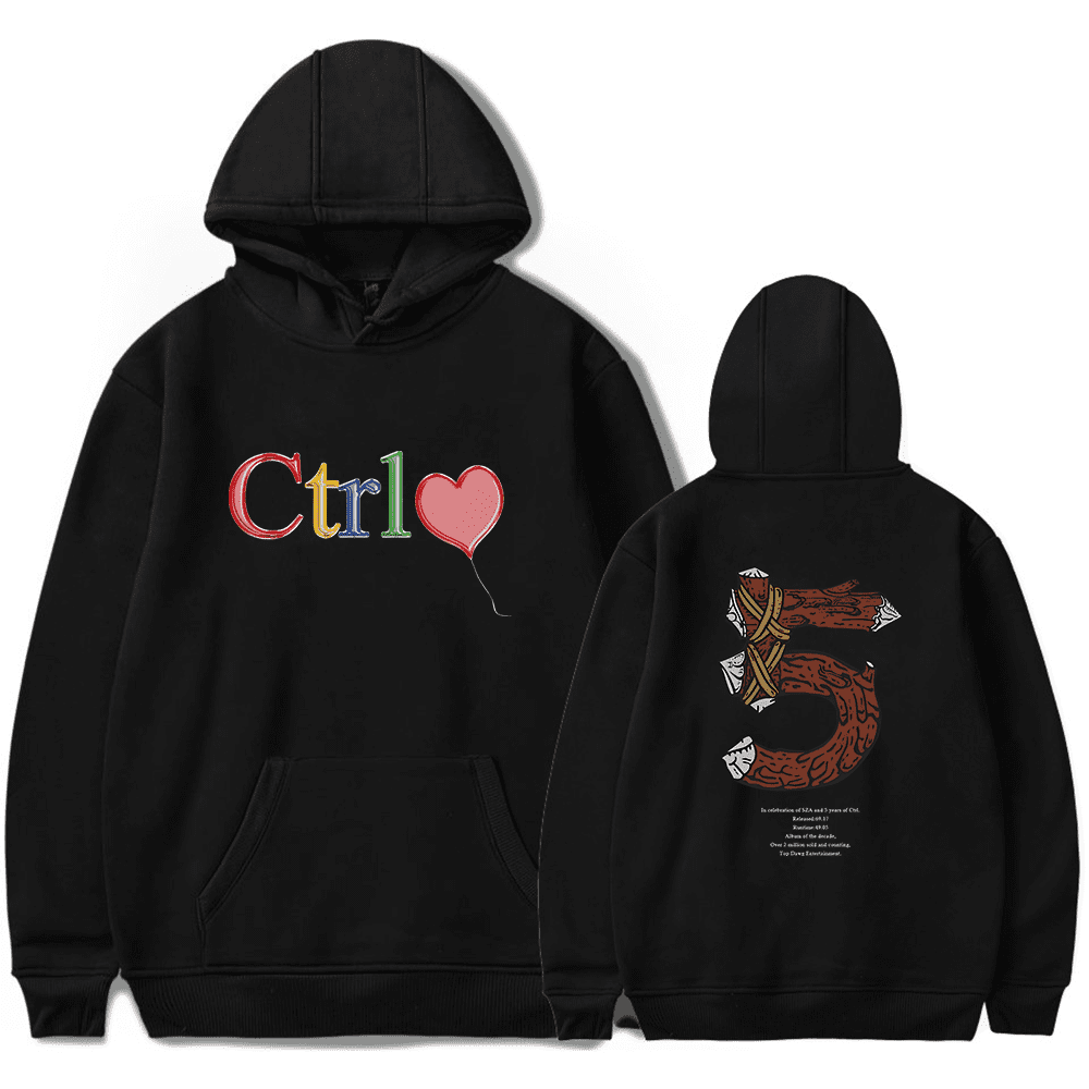 SZA Merch Hoodie Ctrl 5 Year Balloon T Shirt Music Album Rapper Unisex Hoodie Adult Long Sleeve