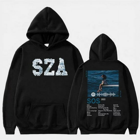SZA Merch New Album SOS Unisex Number Long Sleeve Sweatshirt Baseball Jacket