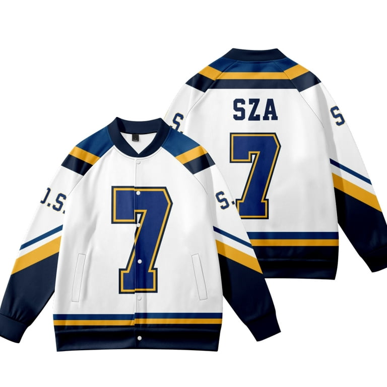 SZA S JERSEY SOS Merch Jacket Hoodies New Logo Women/Men Winter Sweatshirt  Cosplay Baseball Uniform 