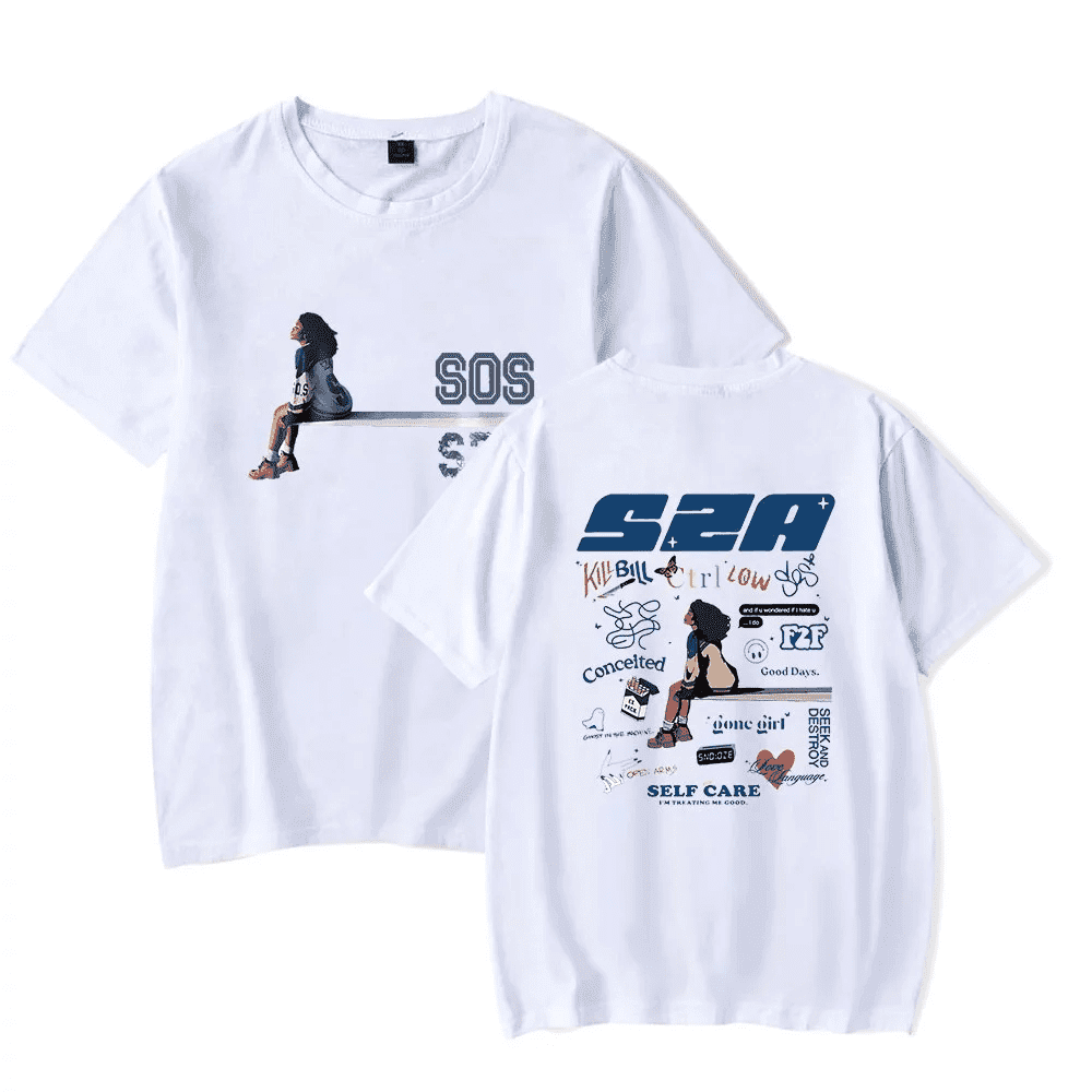 SZA SOS T-Shirt Summer Cotton Black & White XS-3XL Unisex O