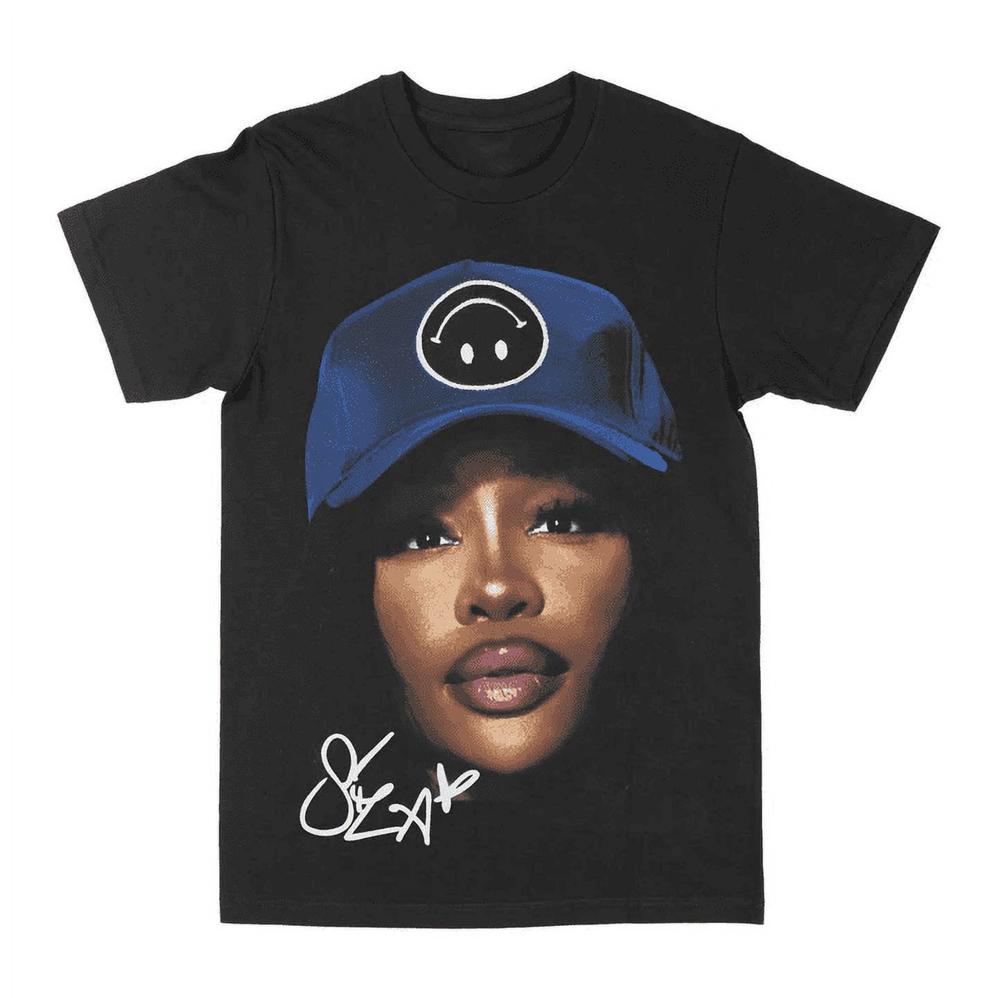 SZA Smiley Big Face Graphic Tee - Walmart.com