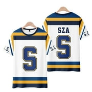 IYQPJSDK SZA T-Shirt S JERSEY SOS Merch Summer For Women/Men Unisex O-neck Casuals Short Sleeve T-Shirt Top