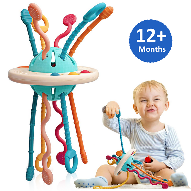 SZBXD Baby Sensory Montessori Toys,Pull String Learning Ropes with