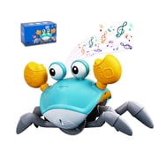 SZBXD Crawling Crab Baby Toy with Music and LED Light Up,Toddler Interactive Learning Development Toy with Automatically Avoid ObstaclesGreen