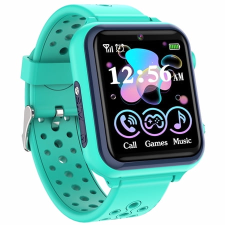 SZBXD Kids Smart Watch with SOS, Boys Girls Smartphone Watch with 2 Way Call 11 Puzzle Games Camera Music MP3 Player HD Selfie Alarm Timer, Best Gifts for Children Kids Boys Girls-Green
