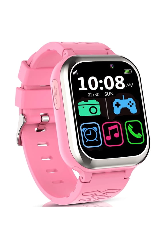 Kids Smart Watch with SOS, Smartwatch Kids Phone Watch with 11 Games Pedometer Music Camera, Smart Watch for Kids Boys Girls 4-12 Years,Birthday Gifts for Children(Pink)