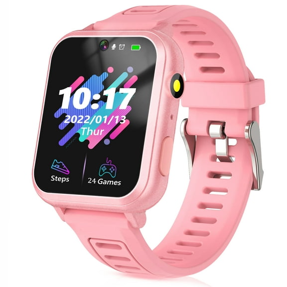 SZBXD Smart Watch for Kids, Kids Smart Watch with Multifunctions 24 Puzzle-Games Camera Music Player Pedometer Record,Best Gifts for Children 3-12 Years Old(Pink)