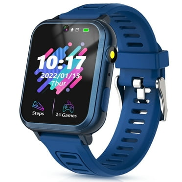 SZBXD Smart Watch for Kids, Kids Smartwatch with Multifunctions 24 Puzzle-Games Camera Music Vedio Pedometer Record,Birthday Gift for Age 3-12 Boys Girls,Sapphire-blue