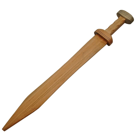 SZCO Wooden Roman Gladius Training Sword, 28" Overall Length, Solid Wood Construction Practice & Display Use