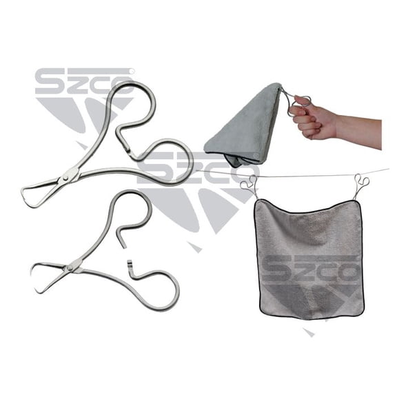 SZCO 3.5" Stainless Steel Towel Clamp Durable Multi-Use Clamp for Holding, Crafting, and Everyday Tasks