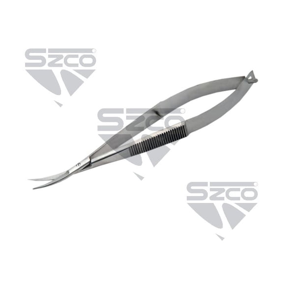 SZCO 4.5" Curved Micro Scissors  Stainless Steel Precision Cutting Tool, Ideal for Crafting, Sewing & Detailed Work
