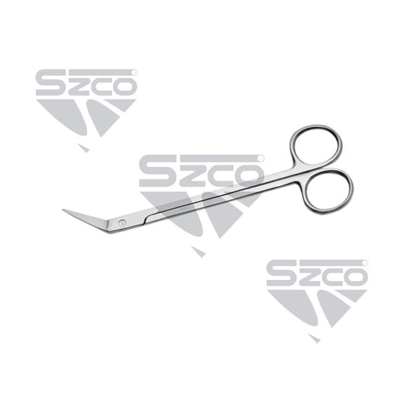 SZCO 6.25" Super Toenail Scissors with Angular Design  Long Handle Grooming Scissors with Serrated Blade