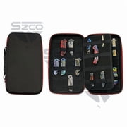 SZCO 64 Knife Hard Storage Case   16" x 9" Organizer with Zip Closure, Carry Handle, Nylon & EVA Build