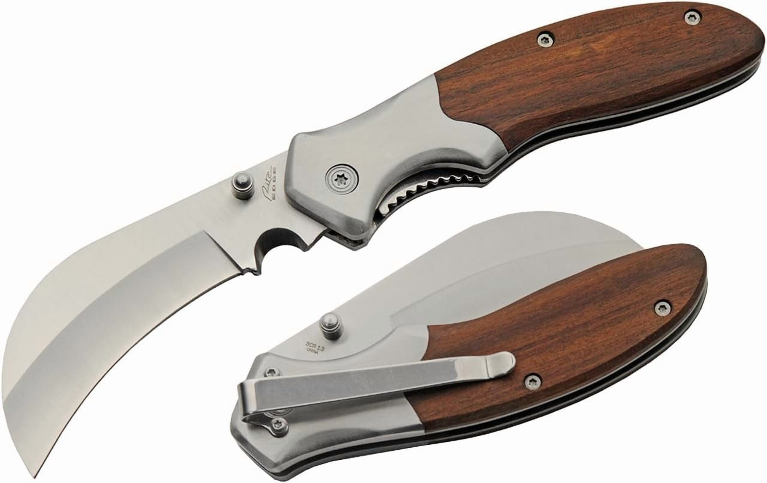 Szco Supplies Real File Skinning Knife - 10" Large Sawmill Knife With Wood Handle & Sheath