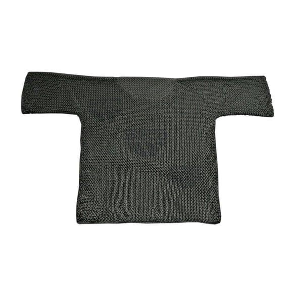 SZCO Medium Black Chain Mail Shirt 16 Gauge Medium Steel.