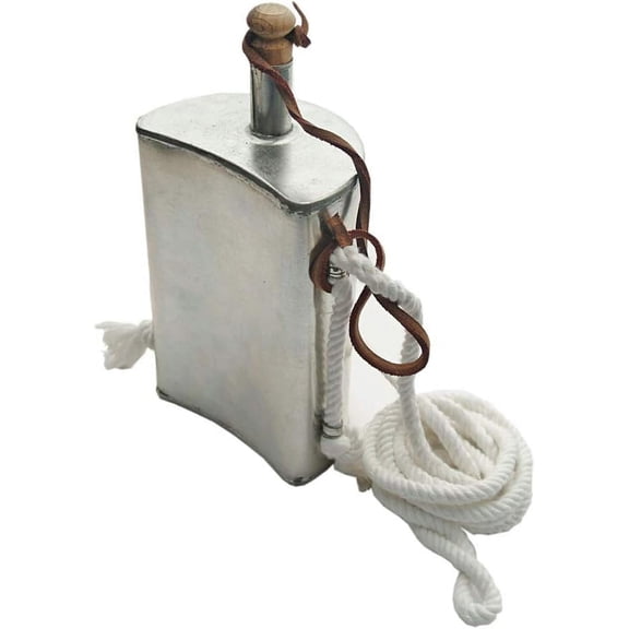 SZCO Supplies Half Moon Stainless Steel 1-Pint Canteen, Silver