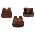 thumbnail image 1 of SZCO Supplies Medieval Leather Saddle Bag with Buckle Closure and Belt Loops, 1 of 3
