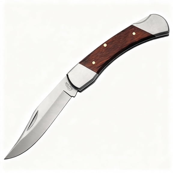 Rite Edge Big Johns 5" Folding Utility Tool with Wood Handle, Double Bolsters, and Lockback Design