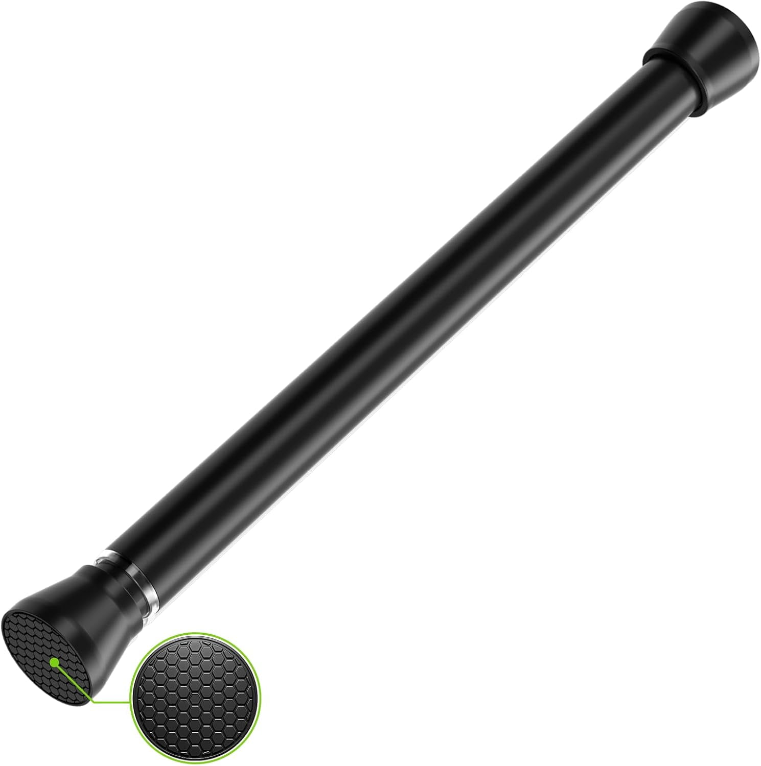 SZCOSO-Black Tension Rods 16 to 26 Inch Curtain Rods No Drilling Small ...