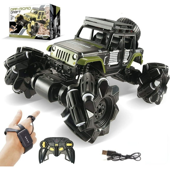 SZDUDU 1:16 Alloy Gesture Sensing Remote Control Car, 360° Rotating 4WD 2.4GHz Remote Control Gesture Sensing Car, RC Monster Trucks Toy Car for 6-12 Year Old Boys & Girls