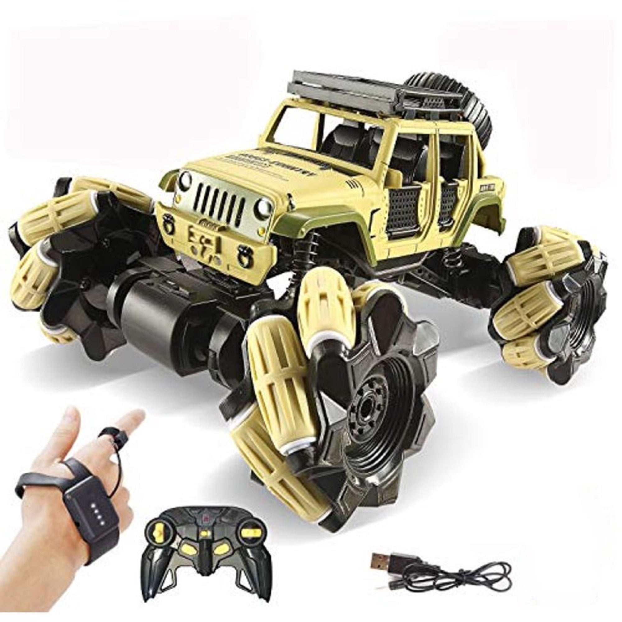 SZDUDU 1:16 Alloy Gesture Sensing Remote Control Car, 360° Rotating 4WD 2.4GHz Remote Control Gesture Sensing Car, RC Monster Trucks Toy Car for 6-12 Year Old Boys & Girls