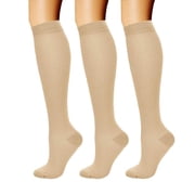 SZDUDU 3 Pairs Compression Socks for Women & Men Circulation 15-20 mmHg is Best Support for Athletic Running Cycling XXL