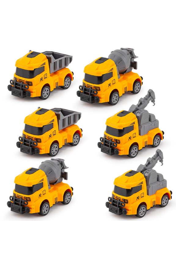 SZDUDU 6 Pcs Toy Trucks Mini Car Toys for 1 Year Old Boy, Toddler Toys Age 1 2 3 Year Old Boy Toys, Toddler Boy Toys for 1+ Year Old Boy Baby Birthday Gifts