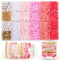 SZDUDU DIY Bracelet Making Kit for Girls, Cute Clay Beads Friendship Necklace Bracelets DIY Arts and Crafts Creative Gifts for Kids