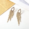 thumbnail image 1 of SZDUDU Fashion Earrings for Women, Gold Statement Rhinestone Crystal Jewelry Needle Hoop Earrings for Women, 1 of 6