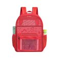 thumbnail image 1 of SZDUDU Heavy Duty Mesh Backpack for Adults, Semi-Transparent College Student Backpack with Padded Shoulder Straps for Commuting, Swimming, Travel, Beach, Outdoor Sports, Red, 1 of 6